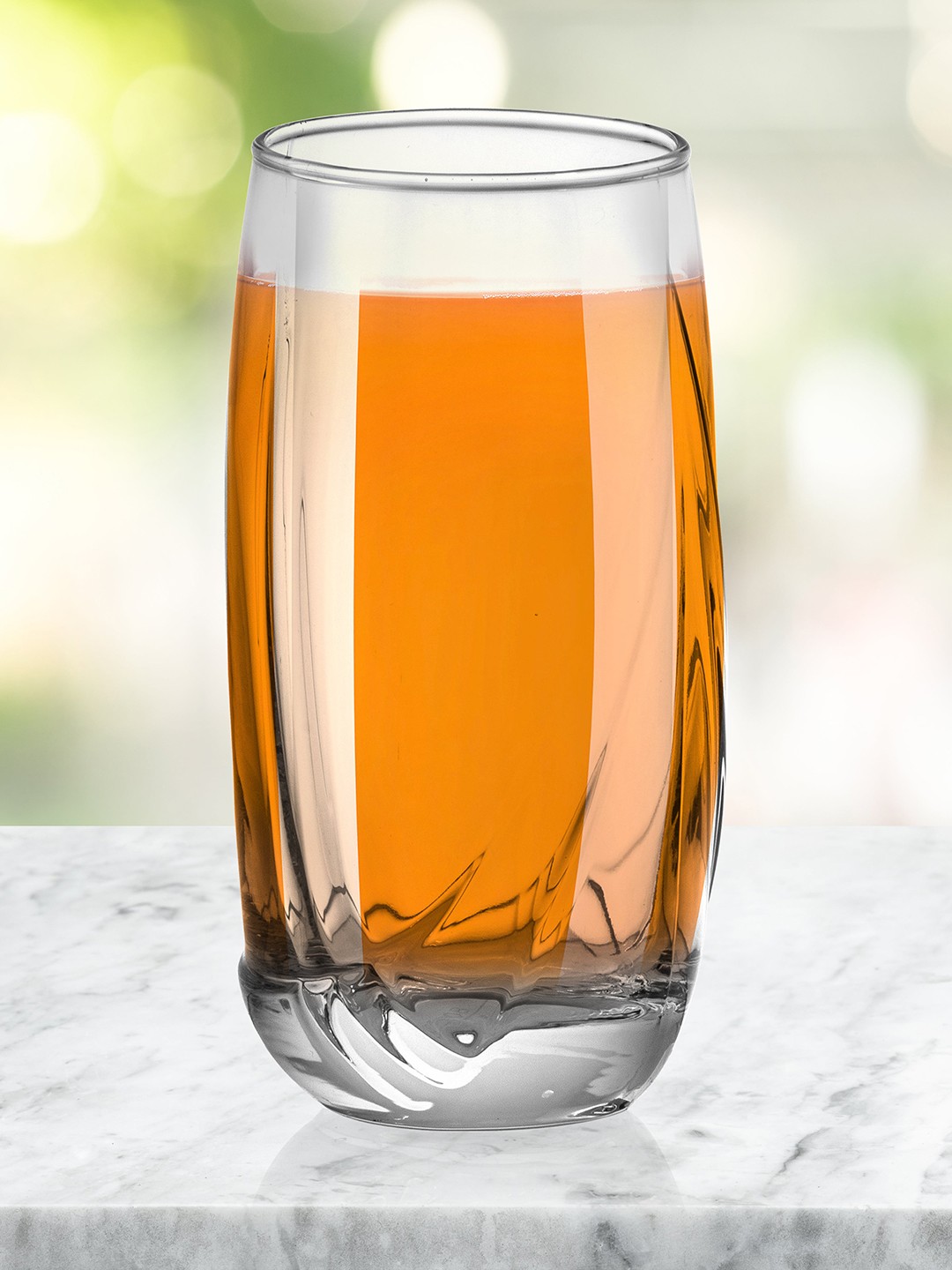

Athome by Nilkamal Transparent Set Of 6 Solid Arias 365 ml Glass Tumbler Set