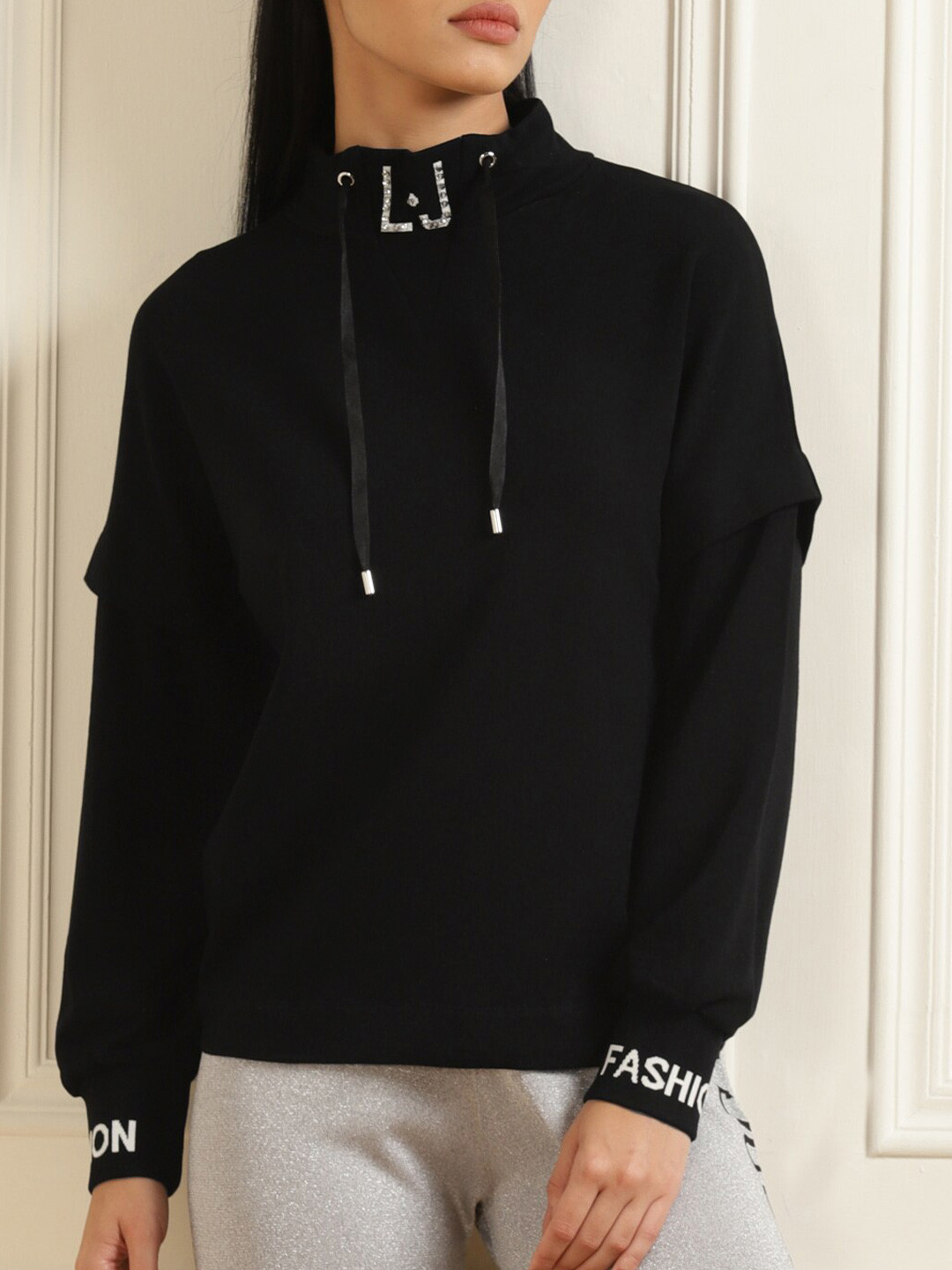

LIU JO Women Black Sweatshirt