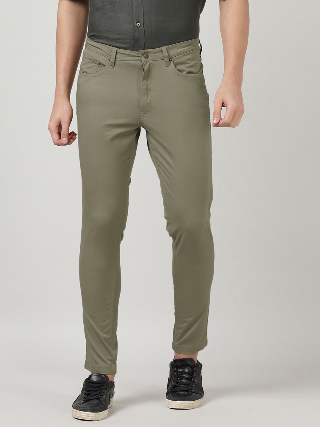

MERCHANT MARINE Men Beige Slim Fit Chinos Trouser