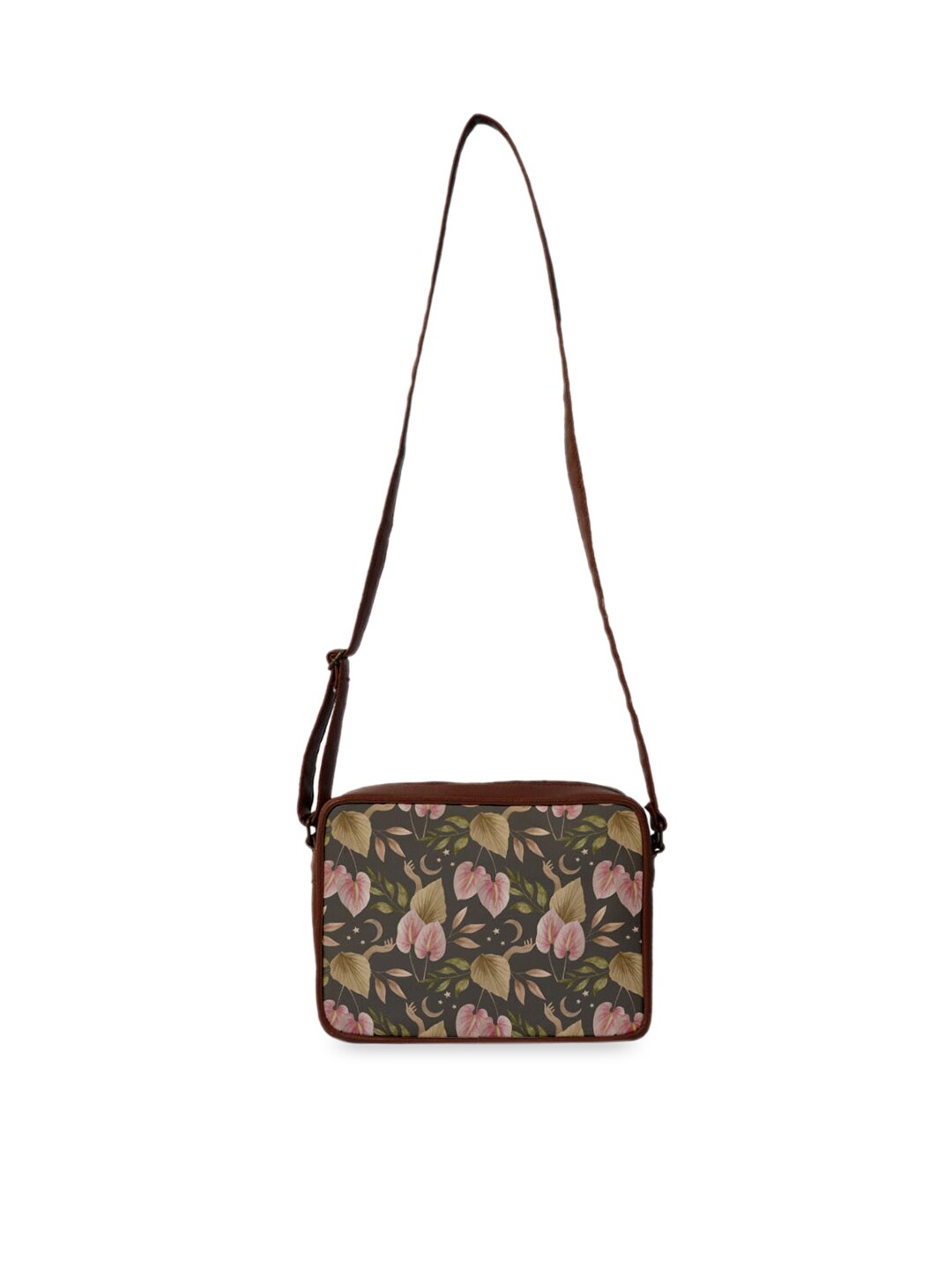 

Crazy Corner Women Multicolor Floral Printed Structured Sling Bag, Multi