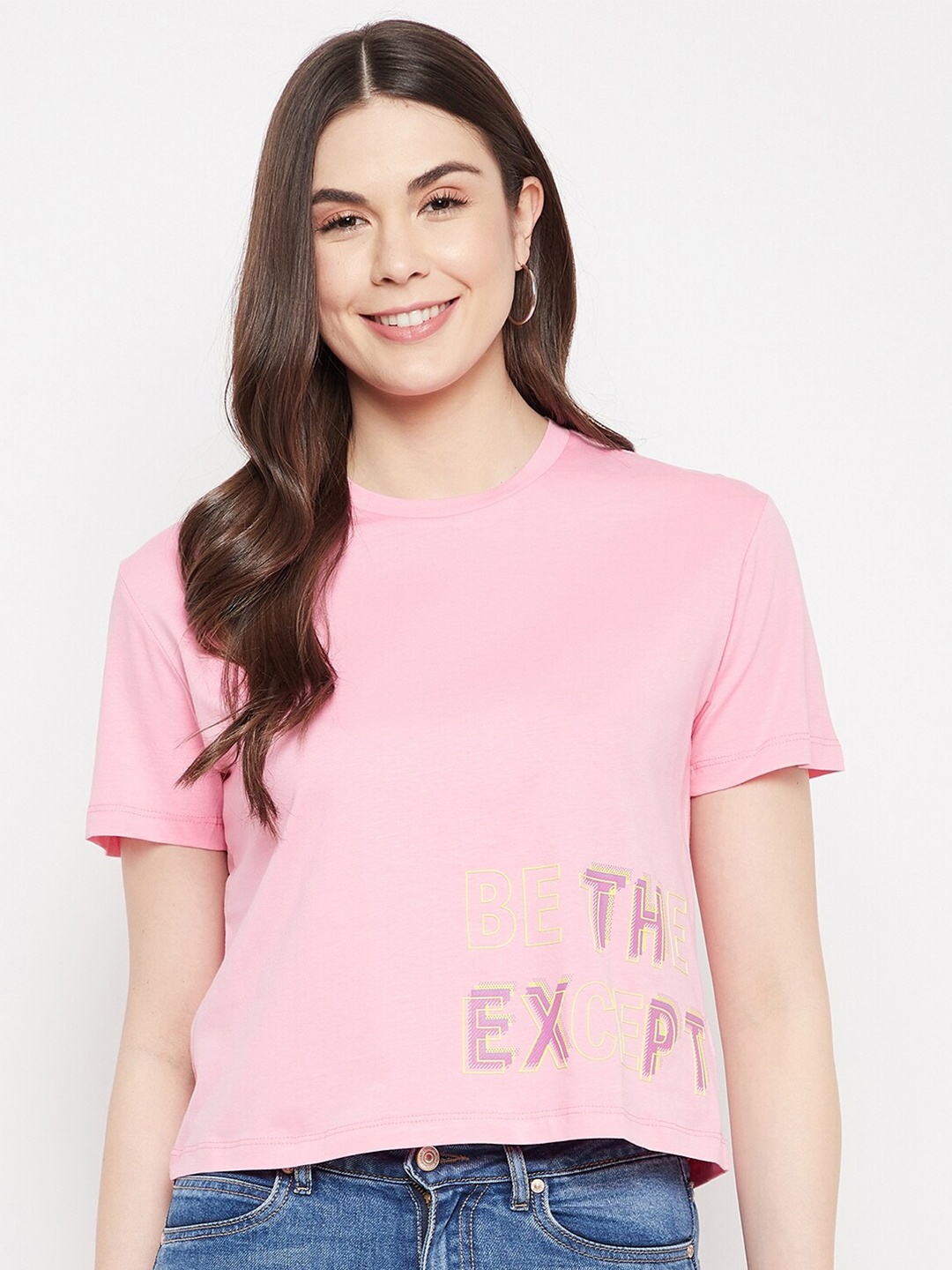 

Madame Pink & Yellow Print Boxy Top