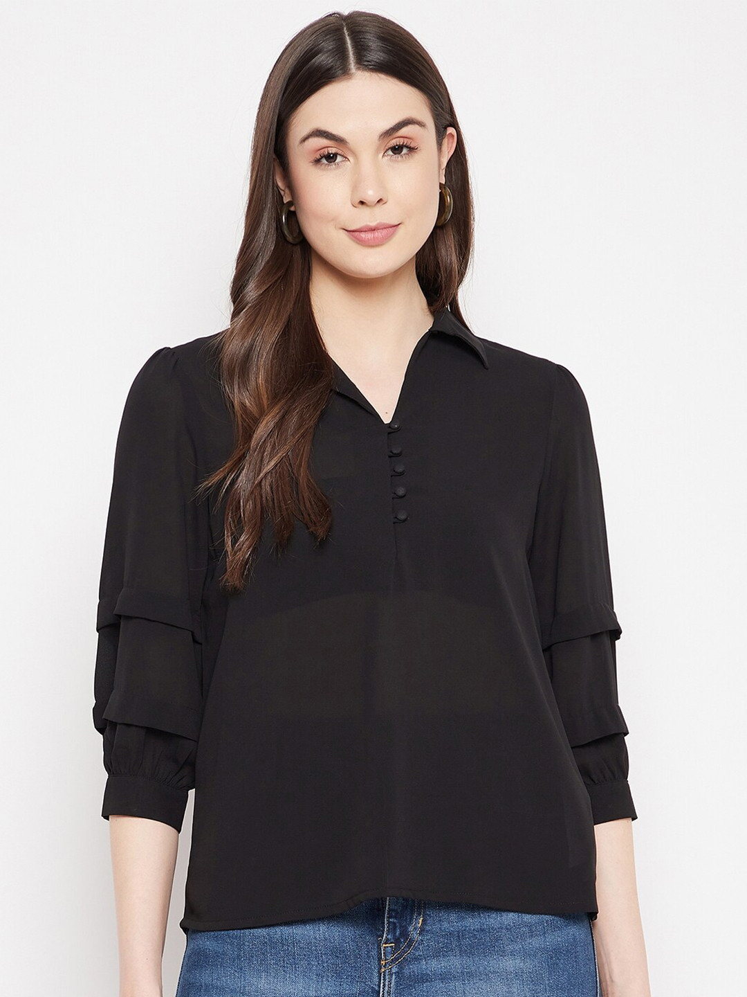 

Madame Black Shirt Style Top