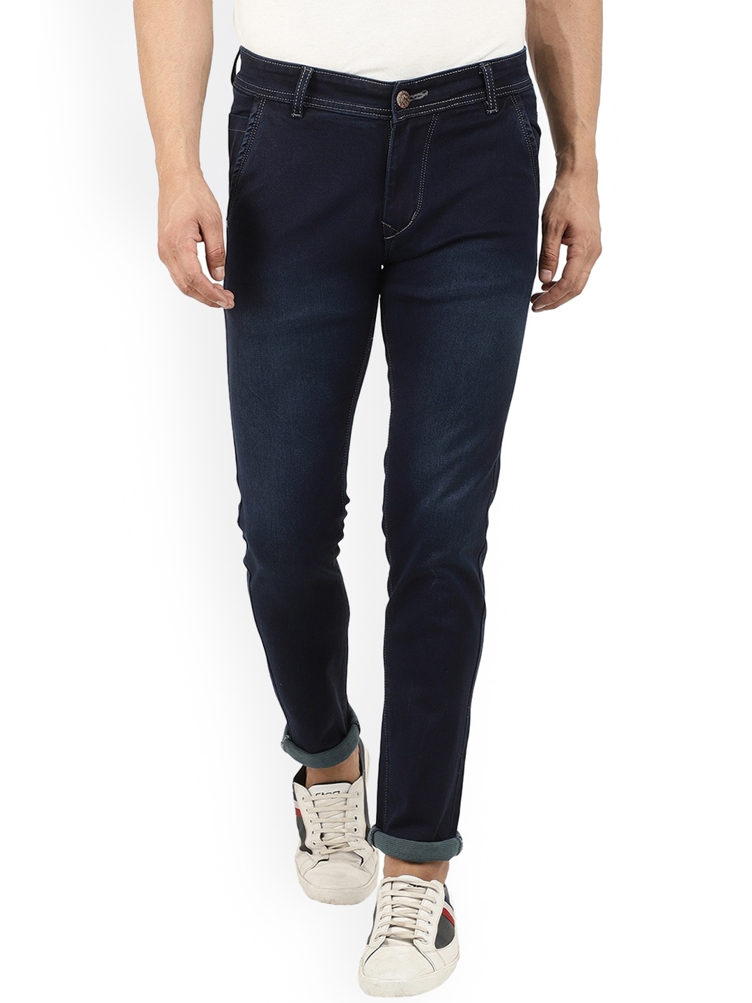 

V-Mart Men Navy Blue Slim Fit Light Fade Stretchable Jeans