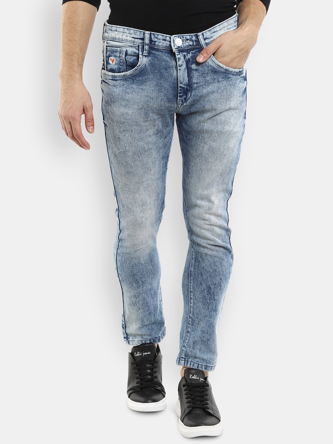 

V-Mart Men Blue Heavy Fade Mid-Rise Stretchable Jeans