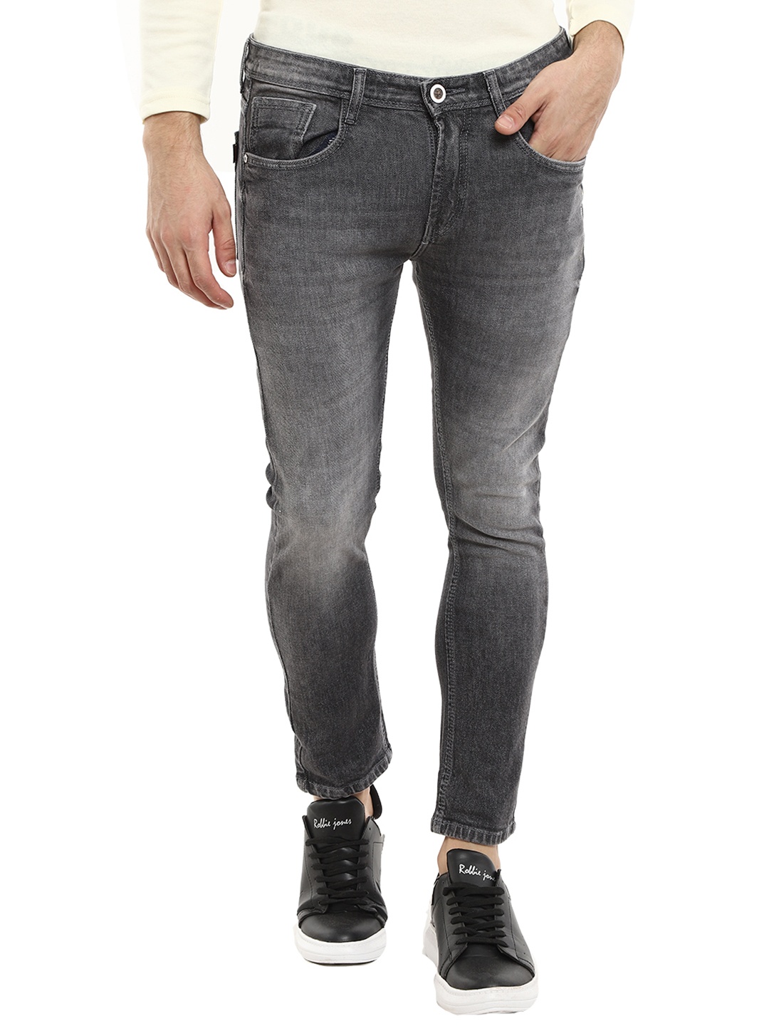 

V-Mart Men Grey Heavy Fade Mid-Rise Stretchable Jeans