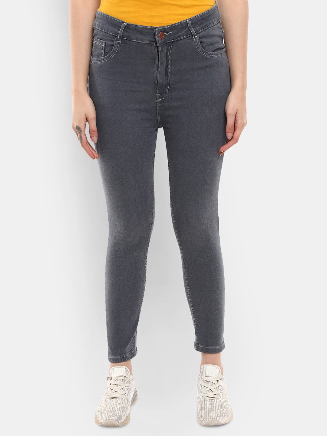 

V-Mart Women Grey High-Rise Stretchable Jeans