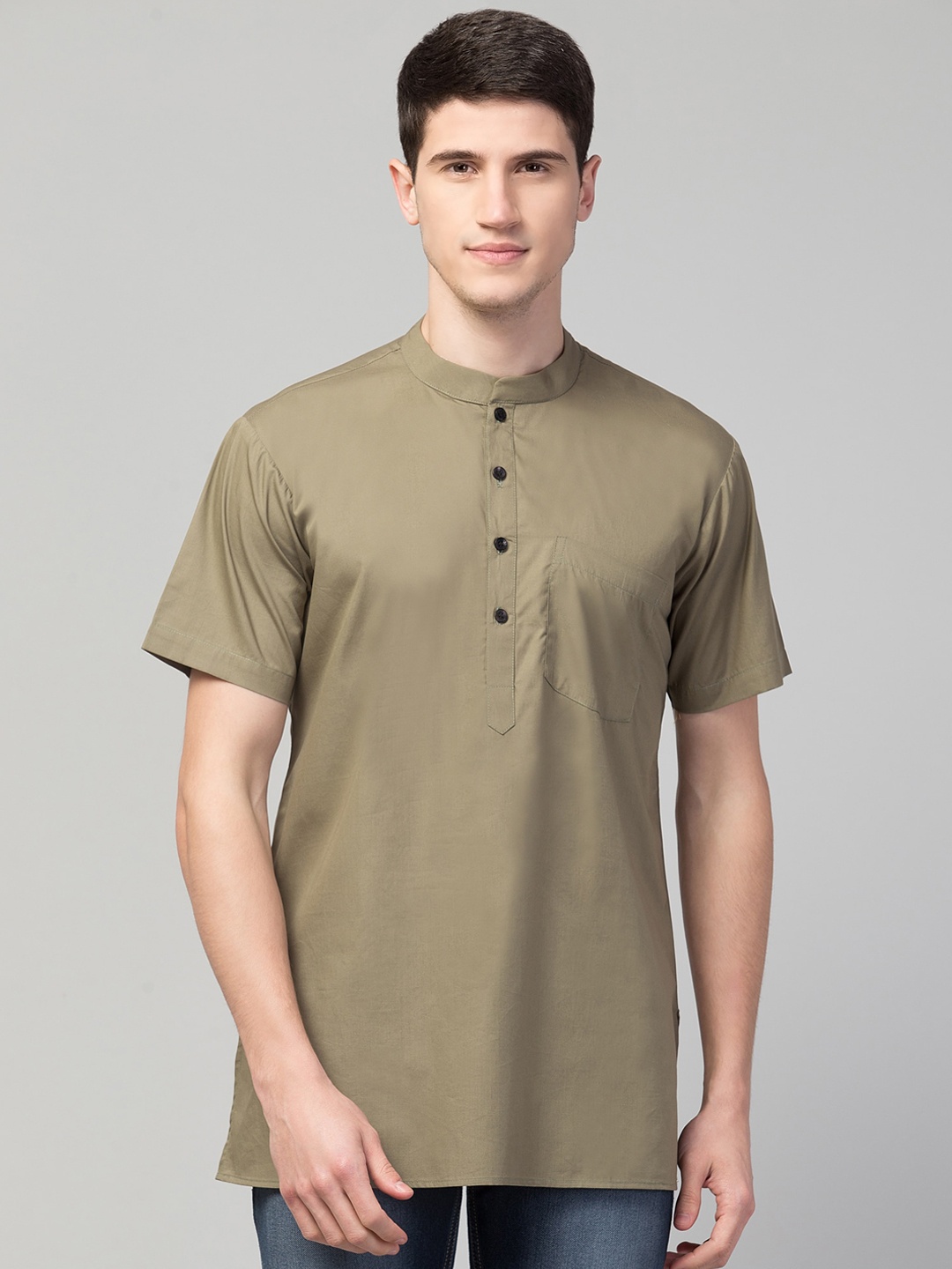 

Waahiba Men Grey Kurta