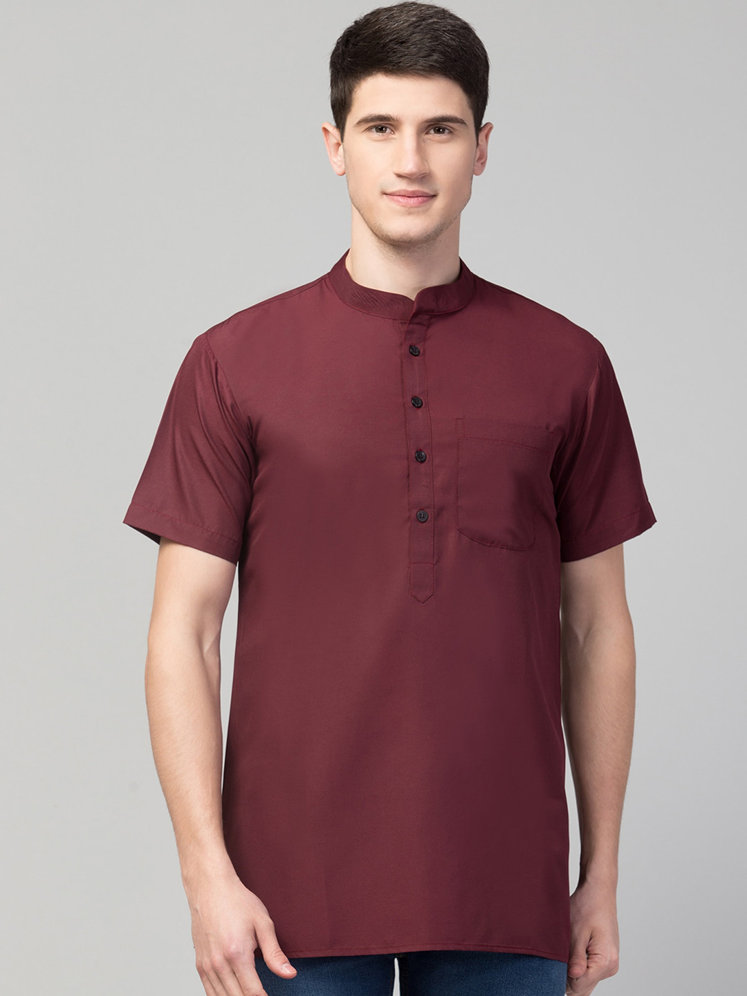 

Waahiba Men Burgundy Kurta