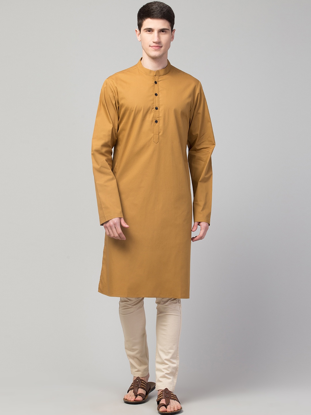 

Waahiba Men Yellow Kurta