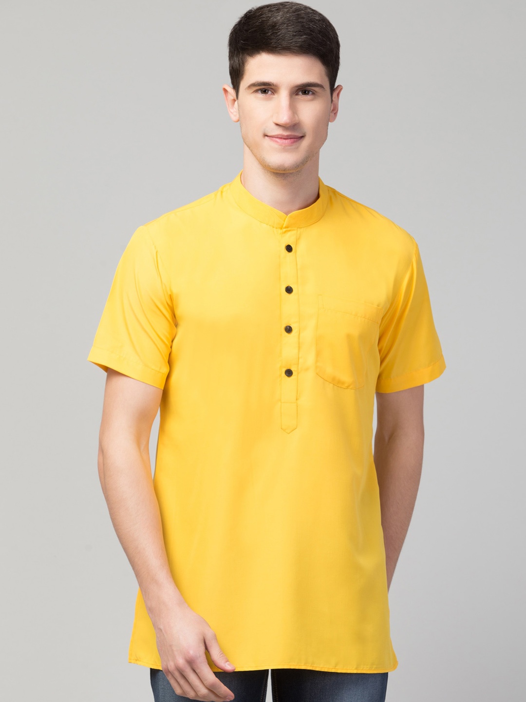 

Waahiba Men Yellow Kurta