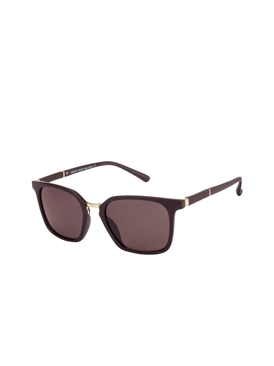 

Vincent Chase Brown Lens & Gold-Toned Aviator Sunglasses with Polarised Lens 130845