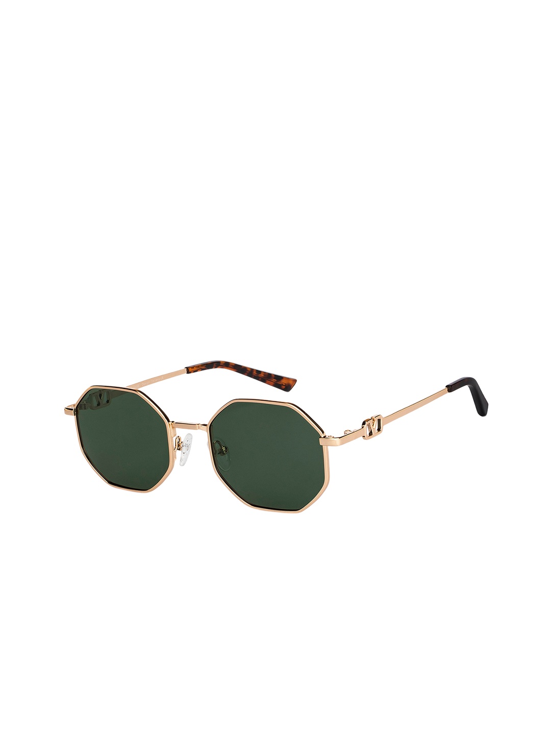 

Vincent Chase Green Lens & Gold-Toned Browline Sunglasses with UV Protected Lens 151076