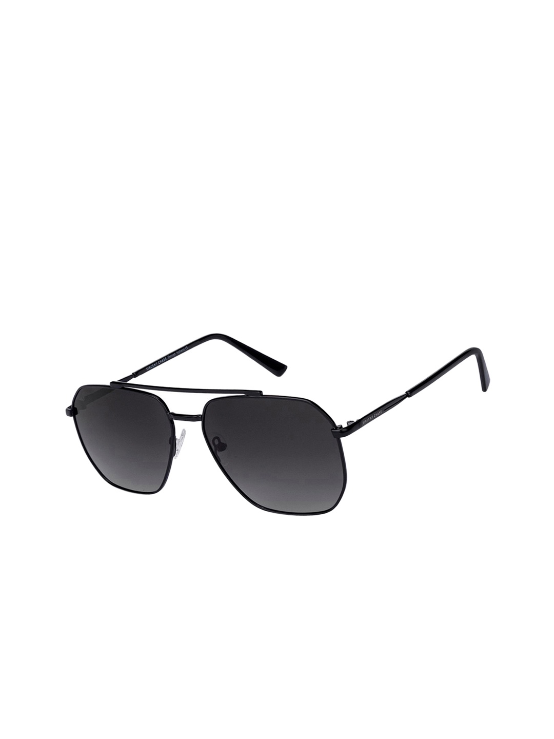 

Vincent Chase by Lenskart Unisex Grey Lens & Black Square Sunglasses with Polarised and UV Protected Lens