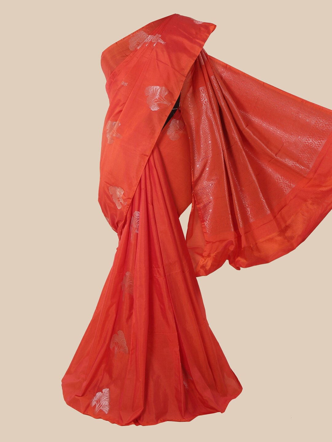 

Pothys Orange Woven Design Zari Art Silk Saree