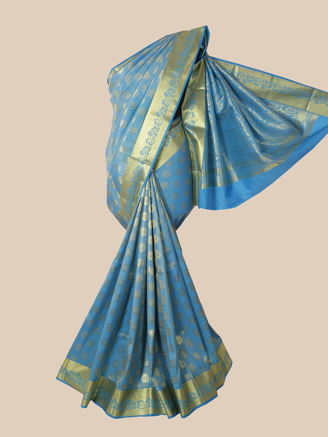 

Pothys Blue Woven Design Zari Art Silk Saree