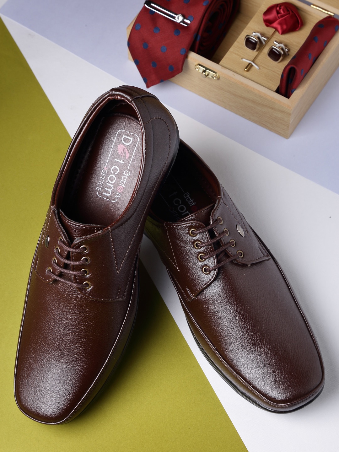 

Action Men Brown Solid Formal Derbys