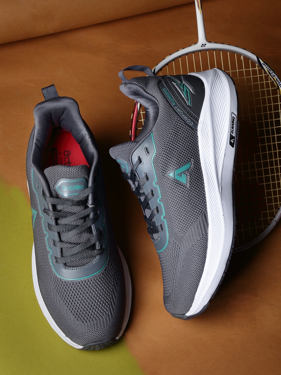 

Action Men Grey Mesh Running Non-Marking Shoes