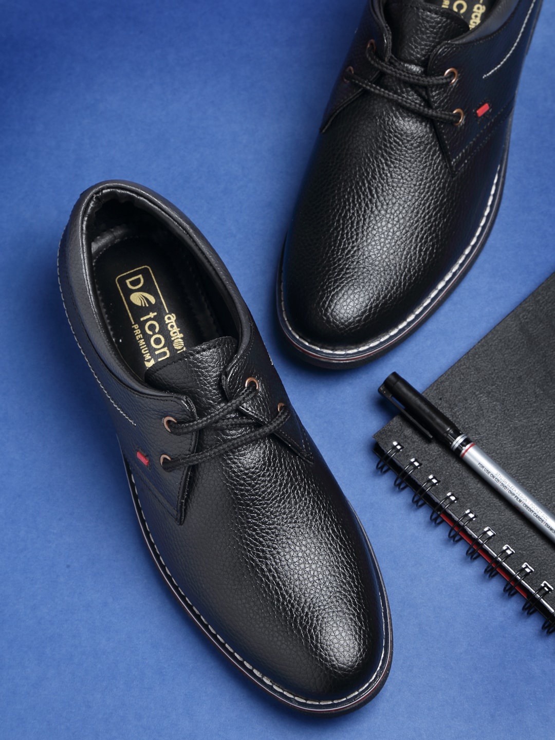 

Action Men Black Solid Formal Derbys