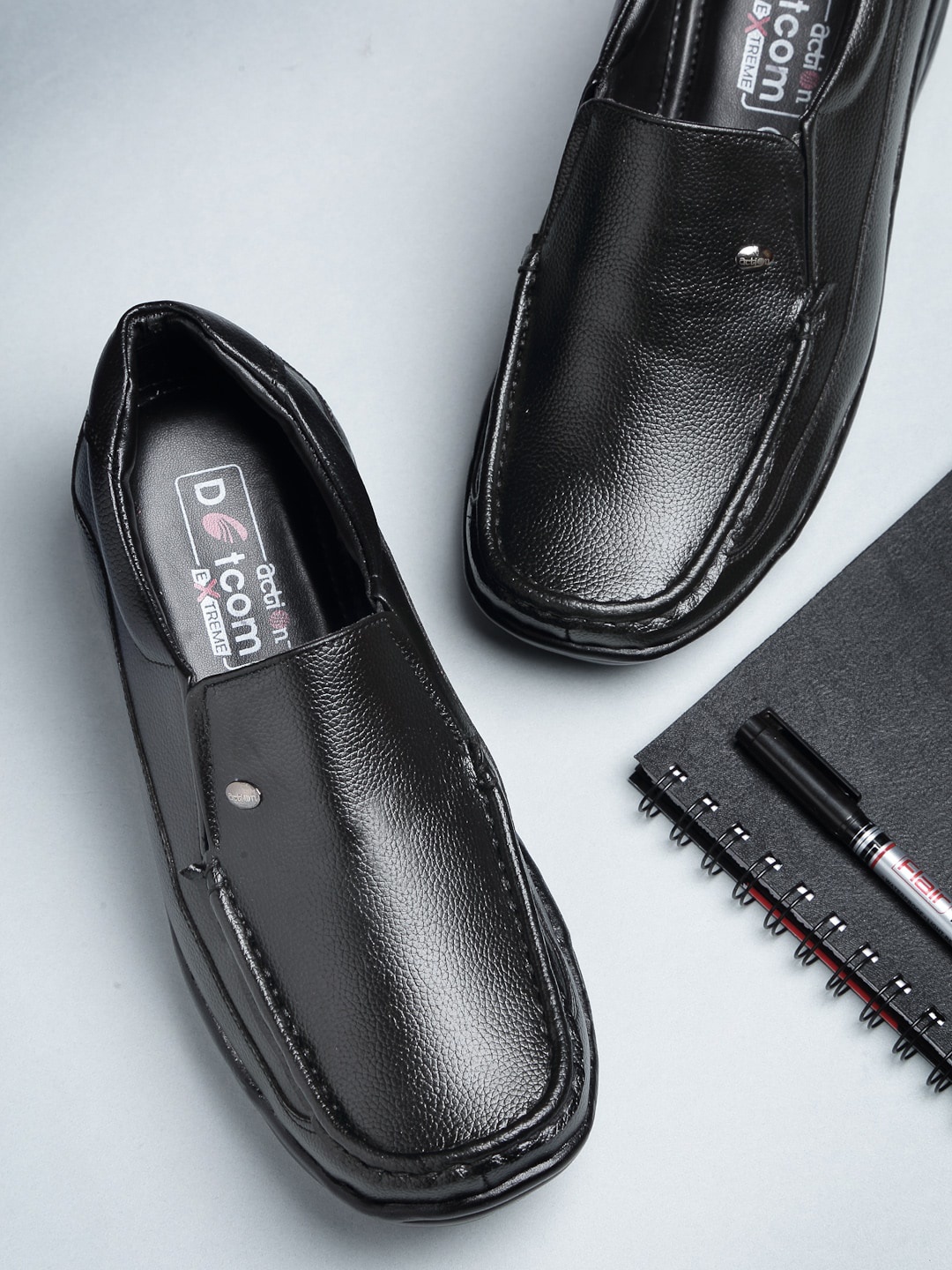 

Action Men Black Solid Formal Slip-On Shoes