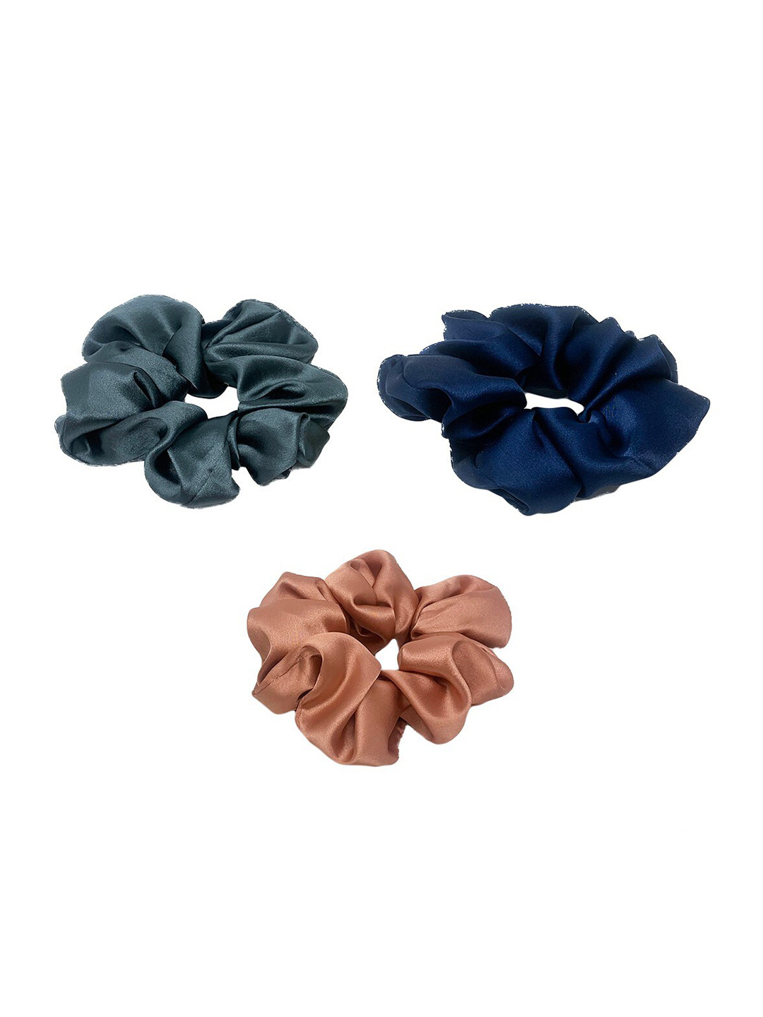 

Mint & Oak Women Blue & Brown Set of 3 Ponytail Holders