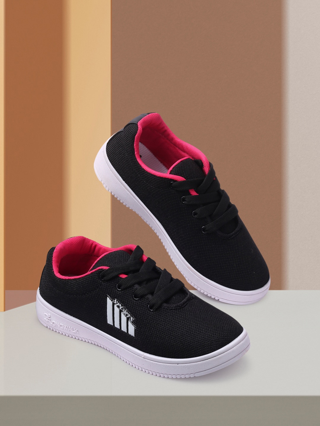 

Longwalk Women Black Solid Regular Sneakers