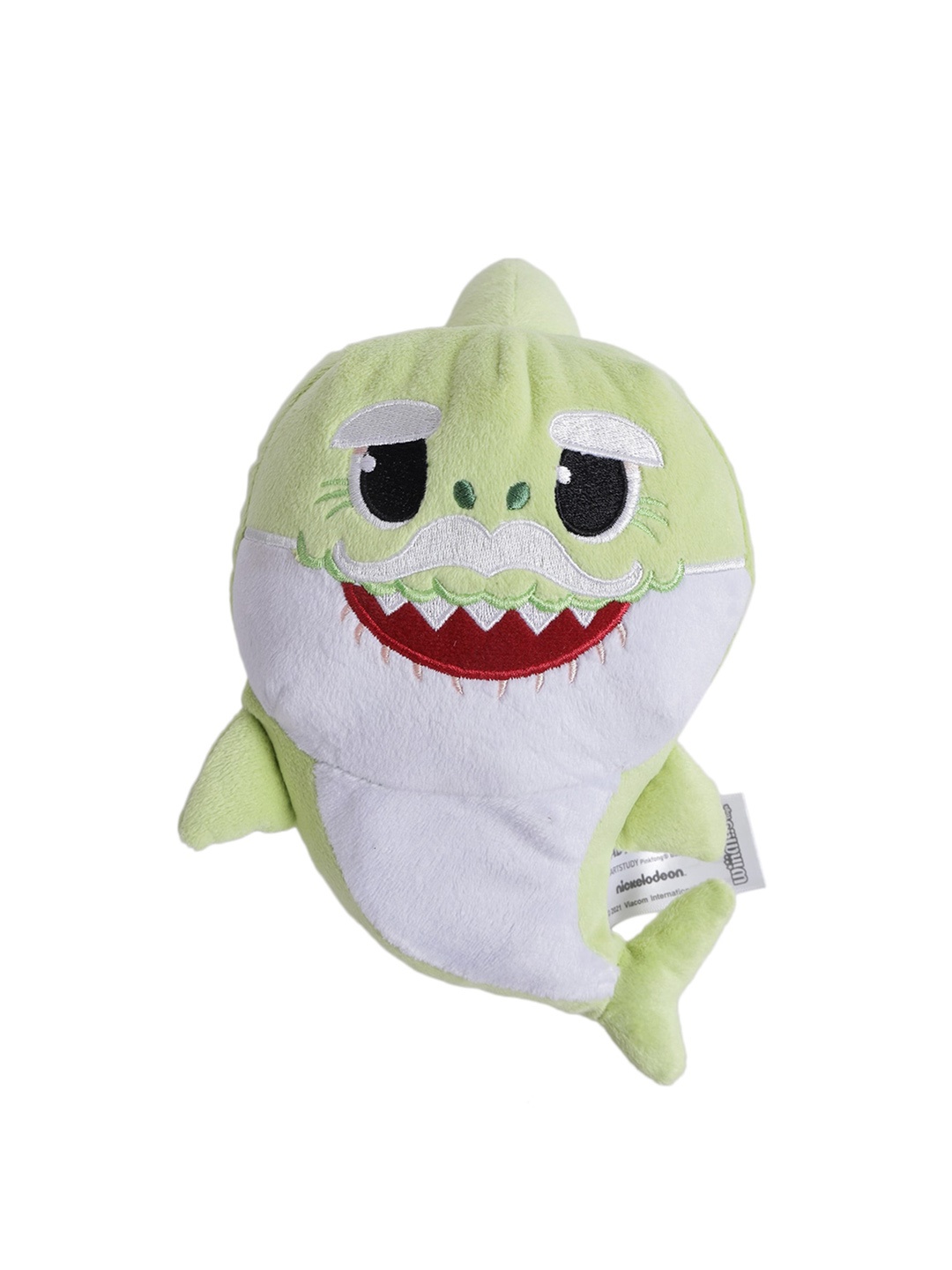 

pinkfong BABY SHARK Kids Green & White Baby Shark Plush Singing Toy