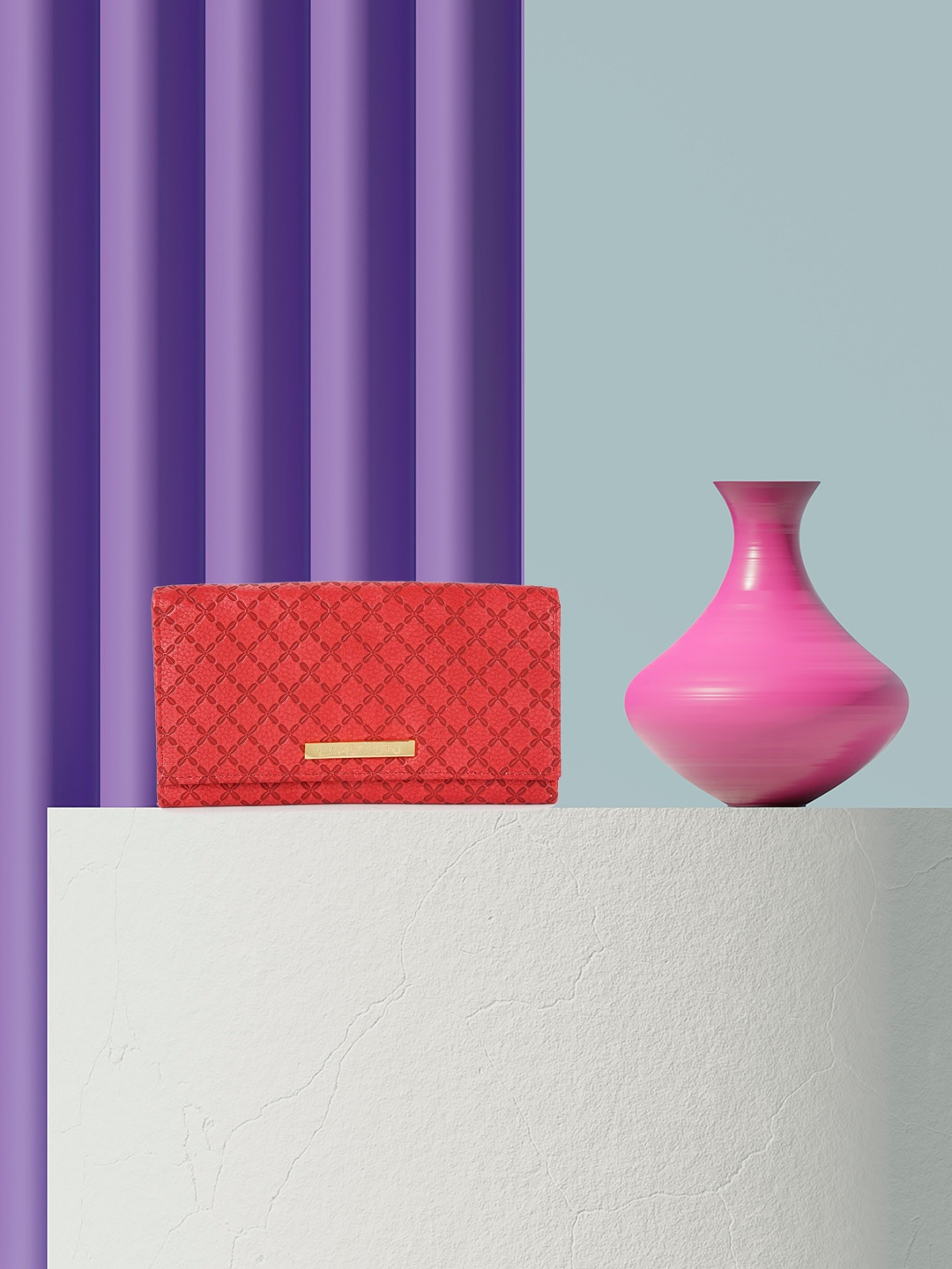 

Lapis O Lupo Red Foldover Clutch
