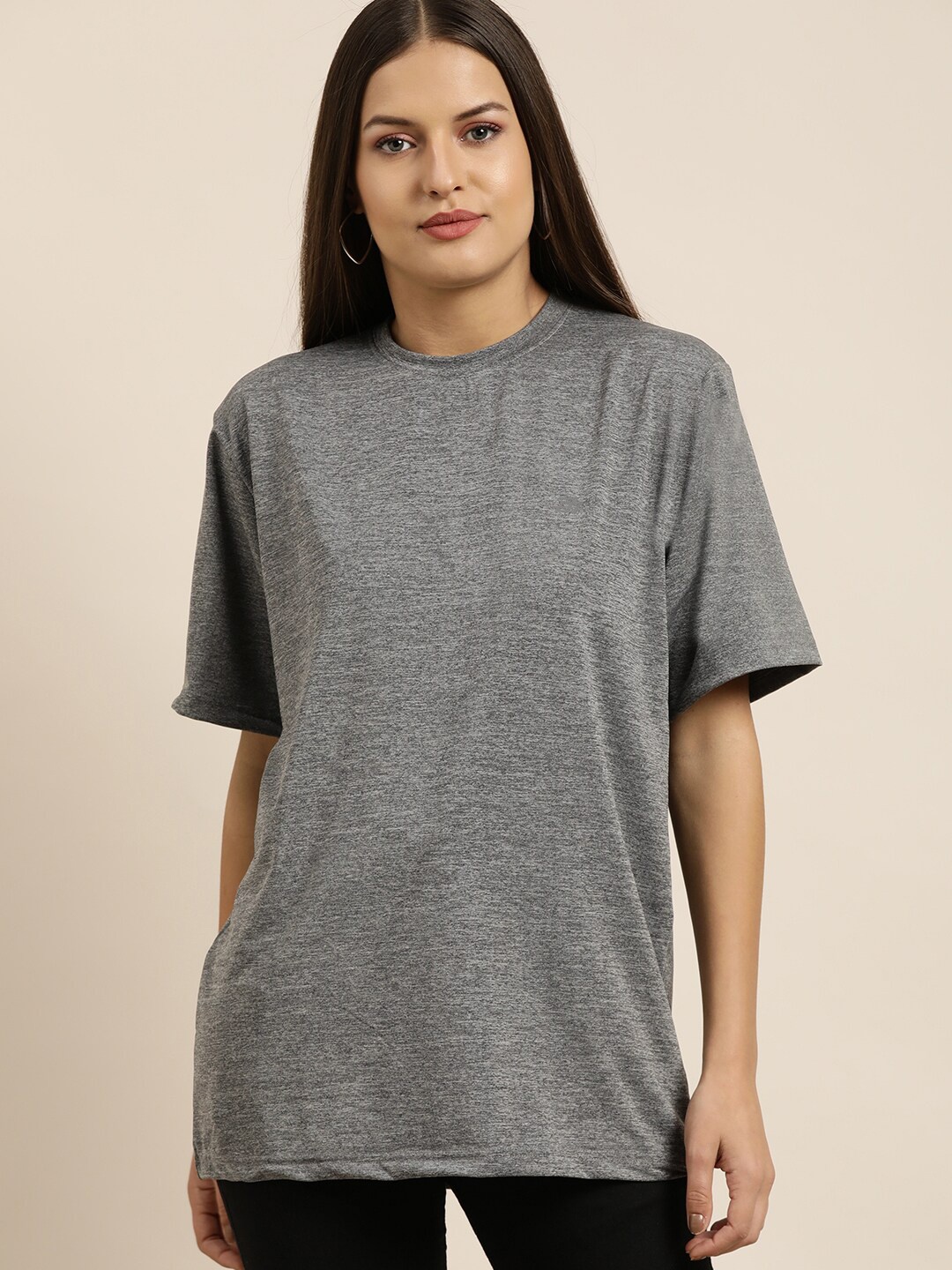 

Difference of Opinion Women Charcoal Loose T-shirt