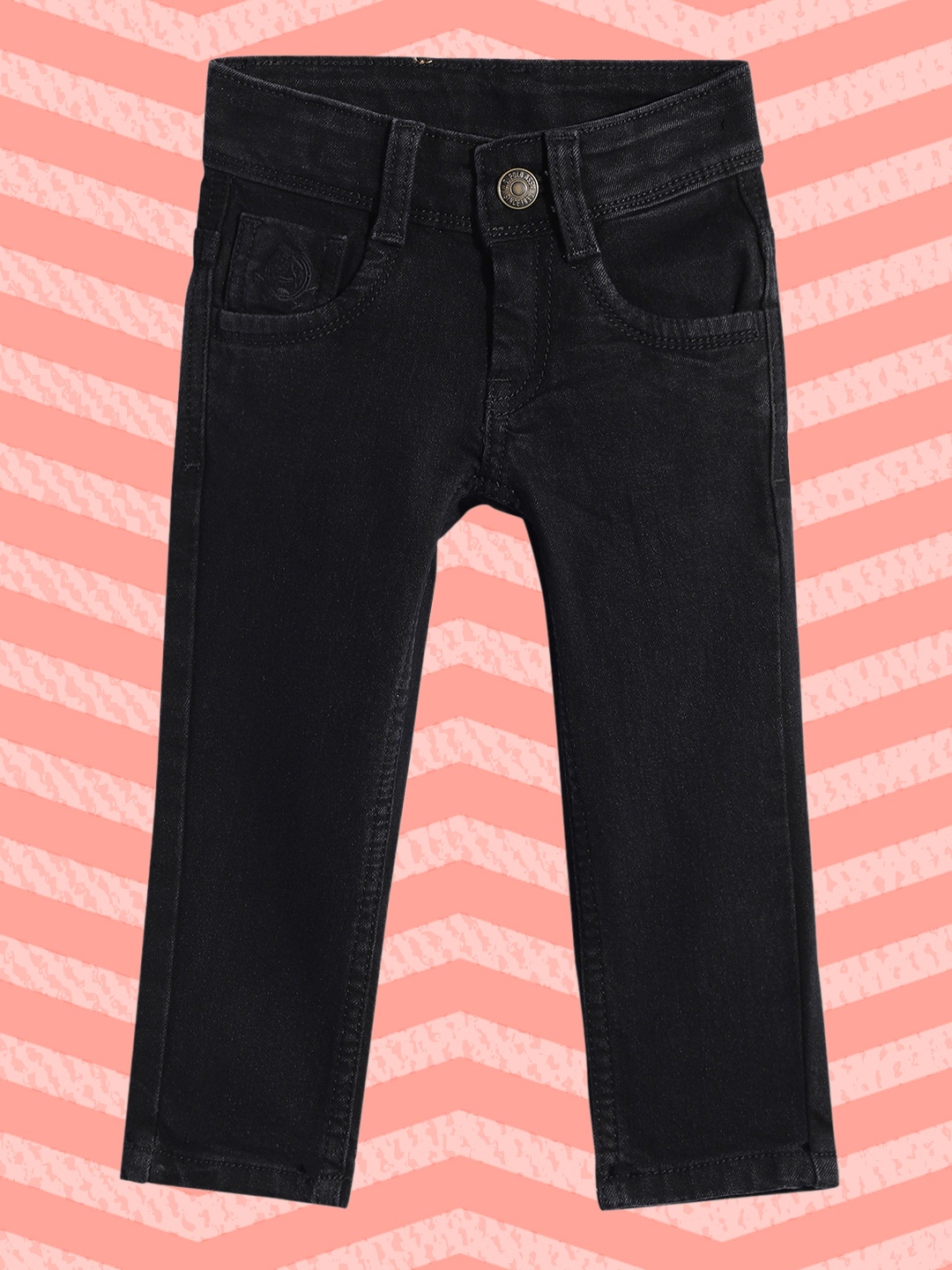 

U.S. Polo Assn. Kids Boys Black Skinny Fit Light Fade Stretchable Jeans