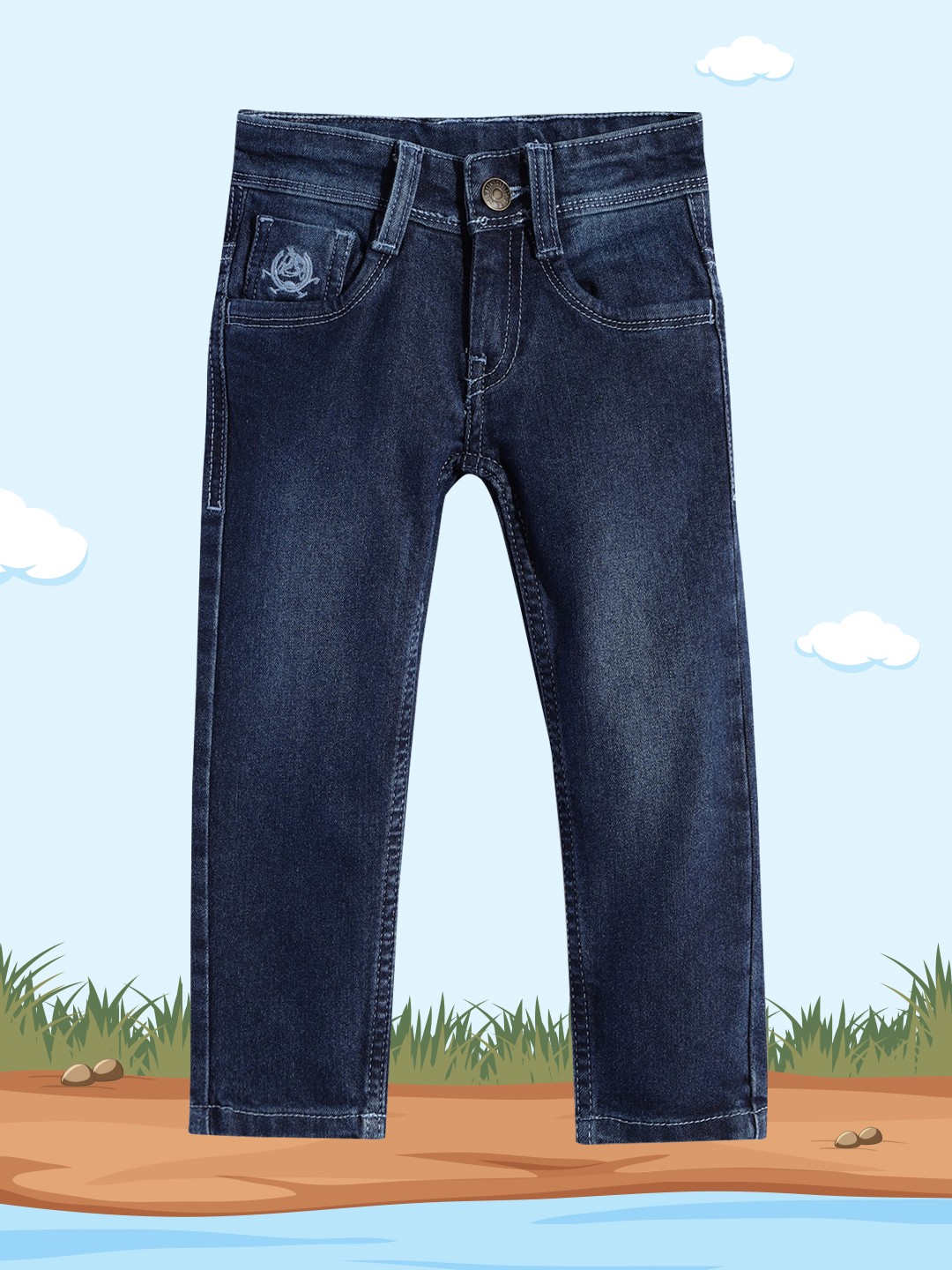 

U.S. Polo Assn. Kids Boys Blue Light Fade Stretchable Jeans