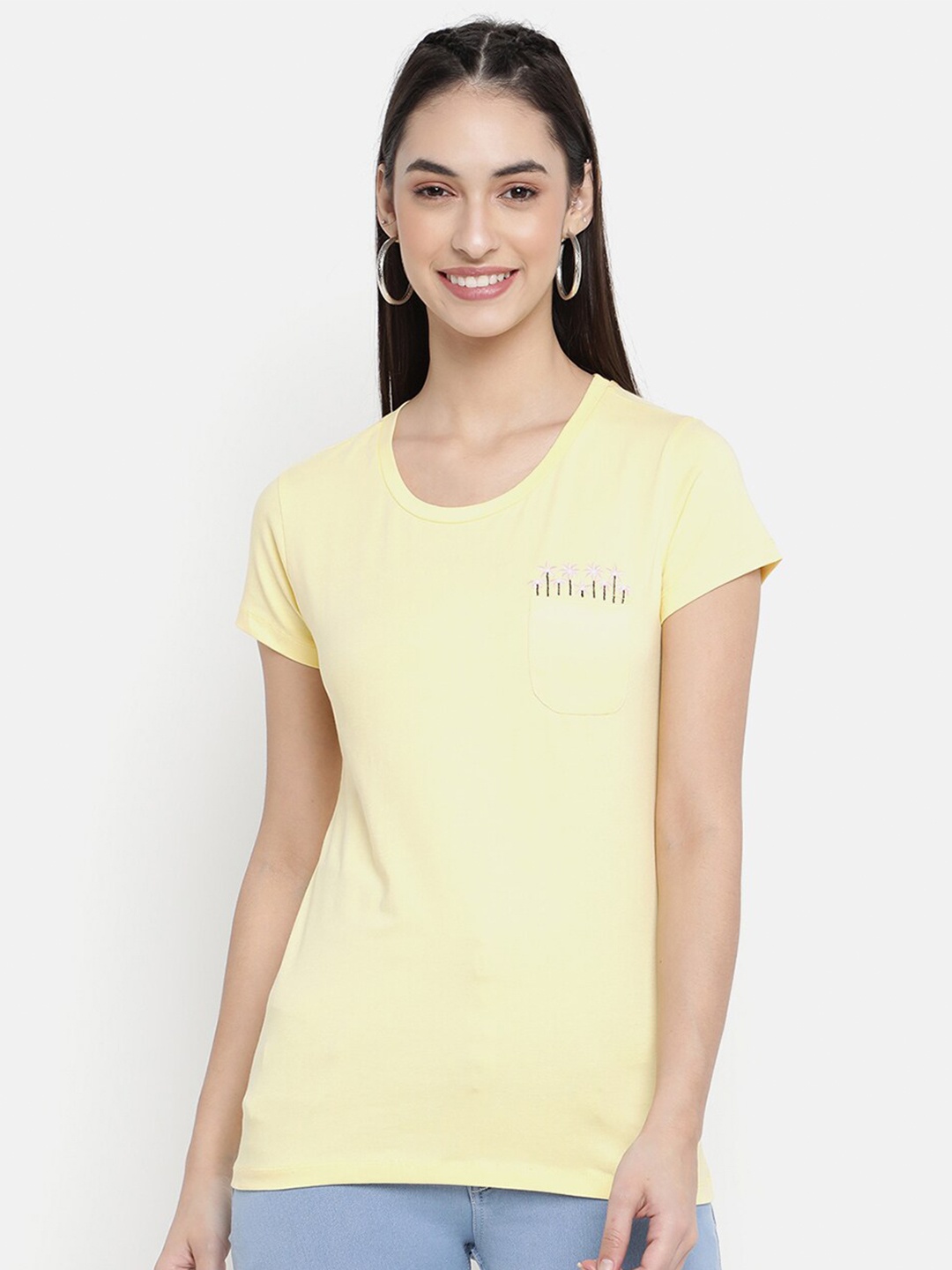 

V2 Value & Variety Women Yellow Solid Top
