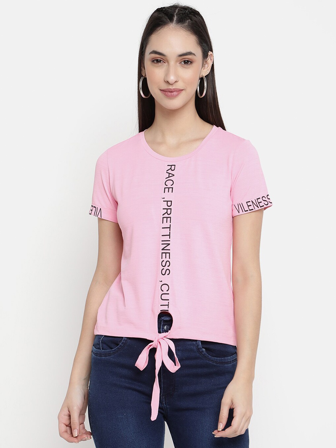 

V2 Value & Variety Women Pink Print Top