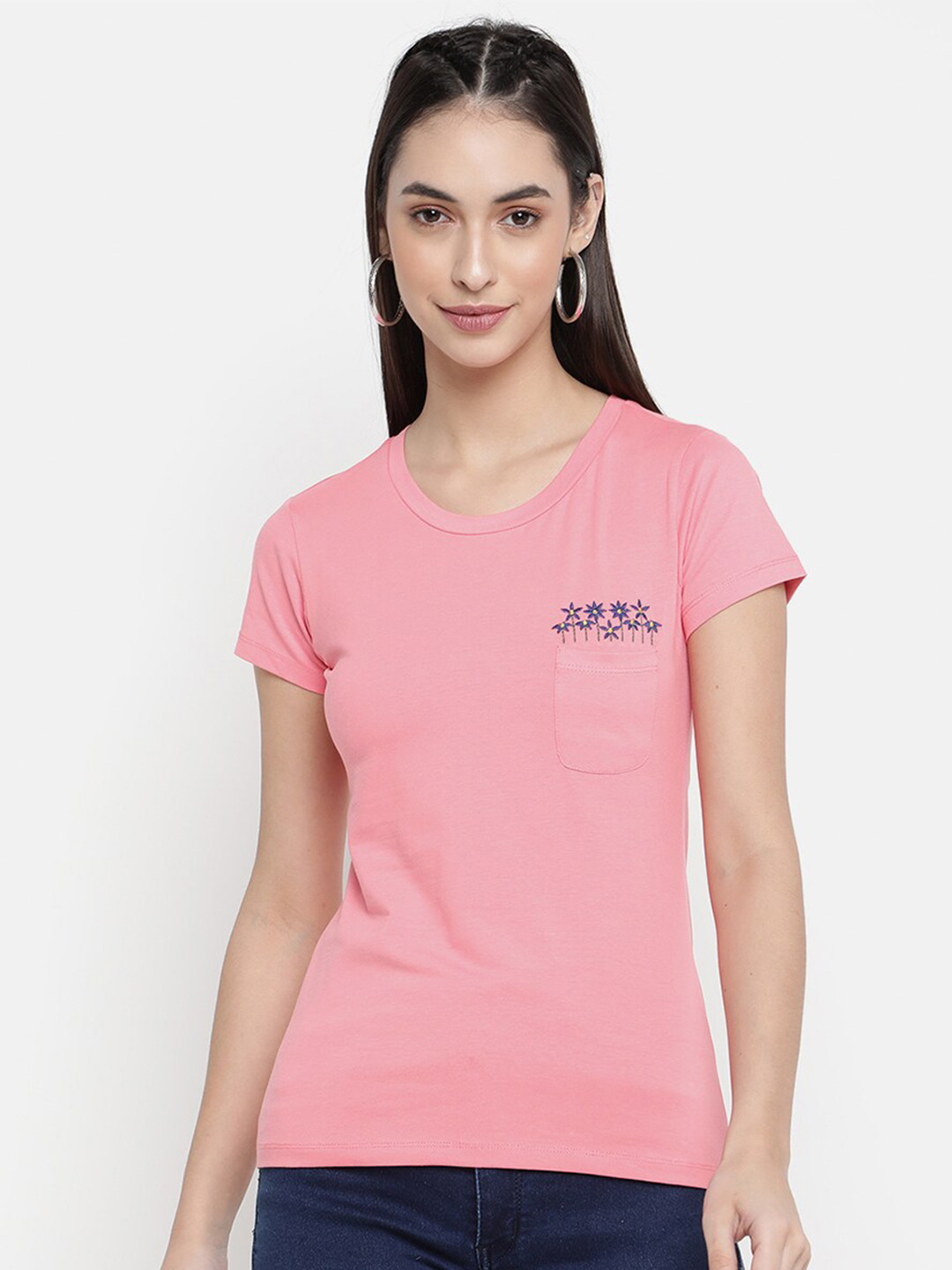 

V2 Value & Variety Women Pink Solid T-shirt