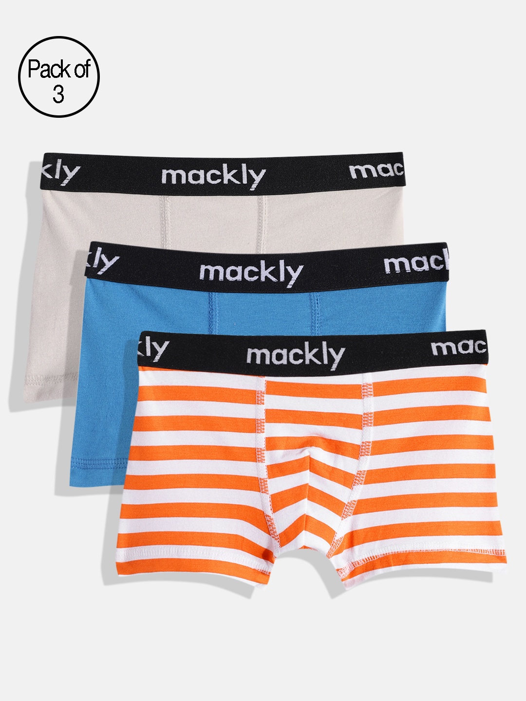 

mackly Boys Pack of 3 Boxers MB-56-B-2-4 YRS, Blue