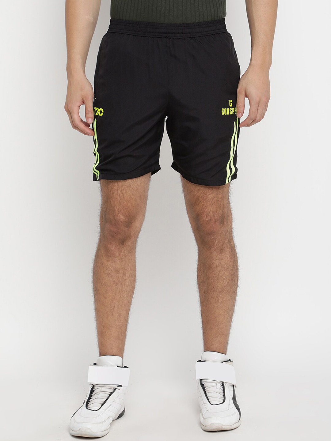 

V2 Value & Variety Men Black High-Rise Sports Shorts