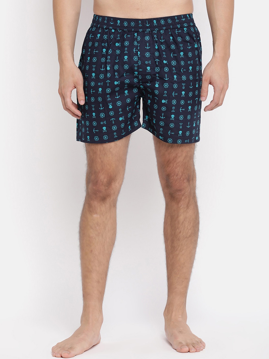 

V2 Value & Variety Men Blue Printed Cotton Boxers