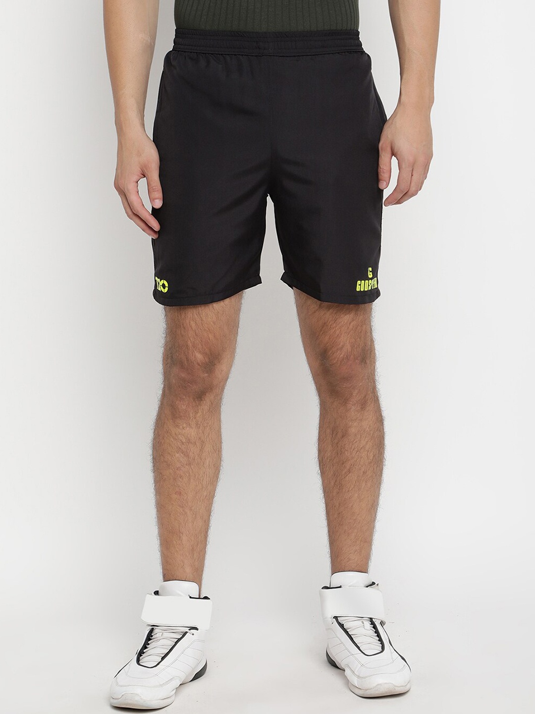 

V2 Value & Variety Men Black High-Rise Sports Shorts