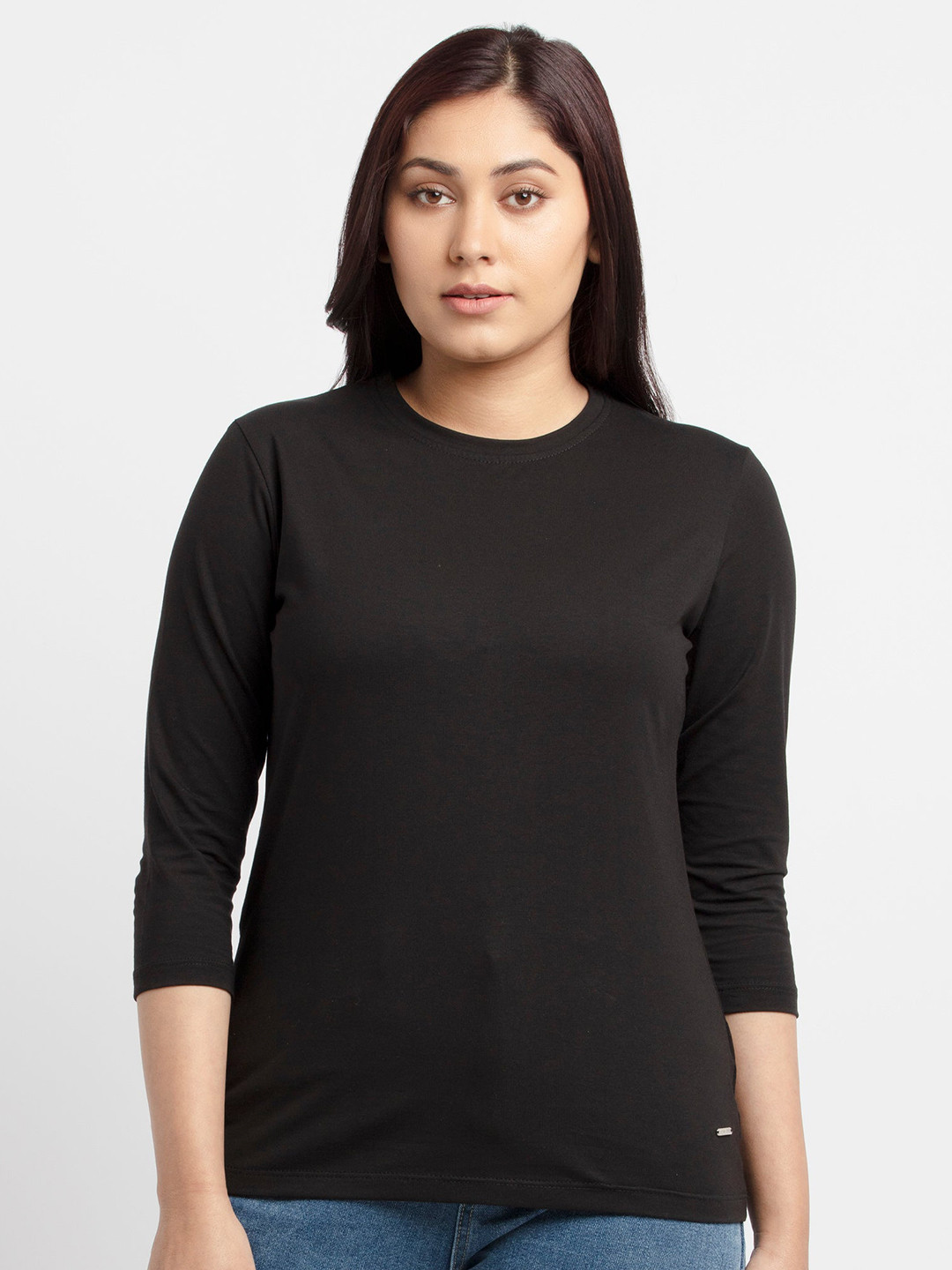 

Status Quo Women Black Cotton T-shirt