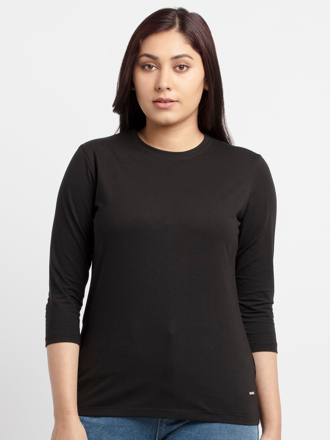 

Status Quo Women Black Cotton T-shirt