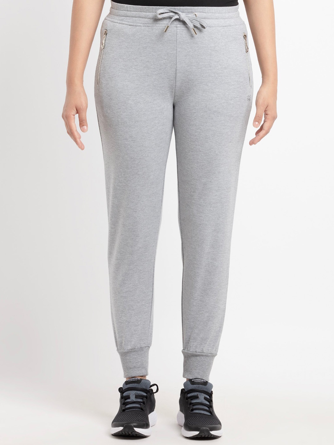 

Status Quo Women Grey Melange Solid Cotton Joggers