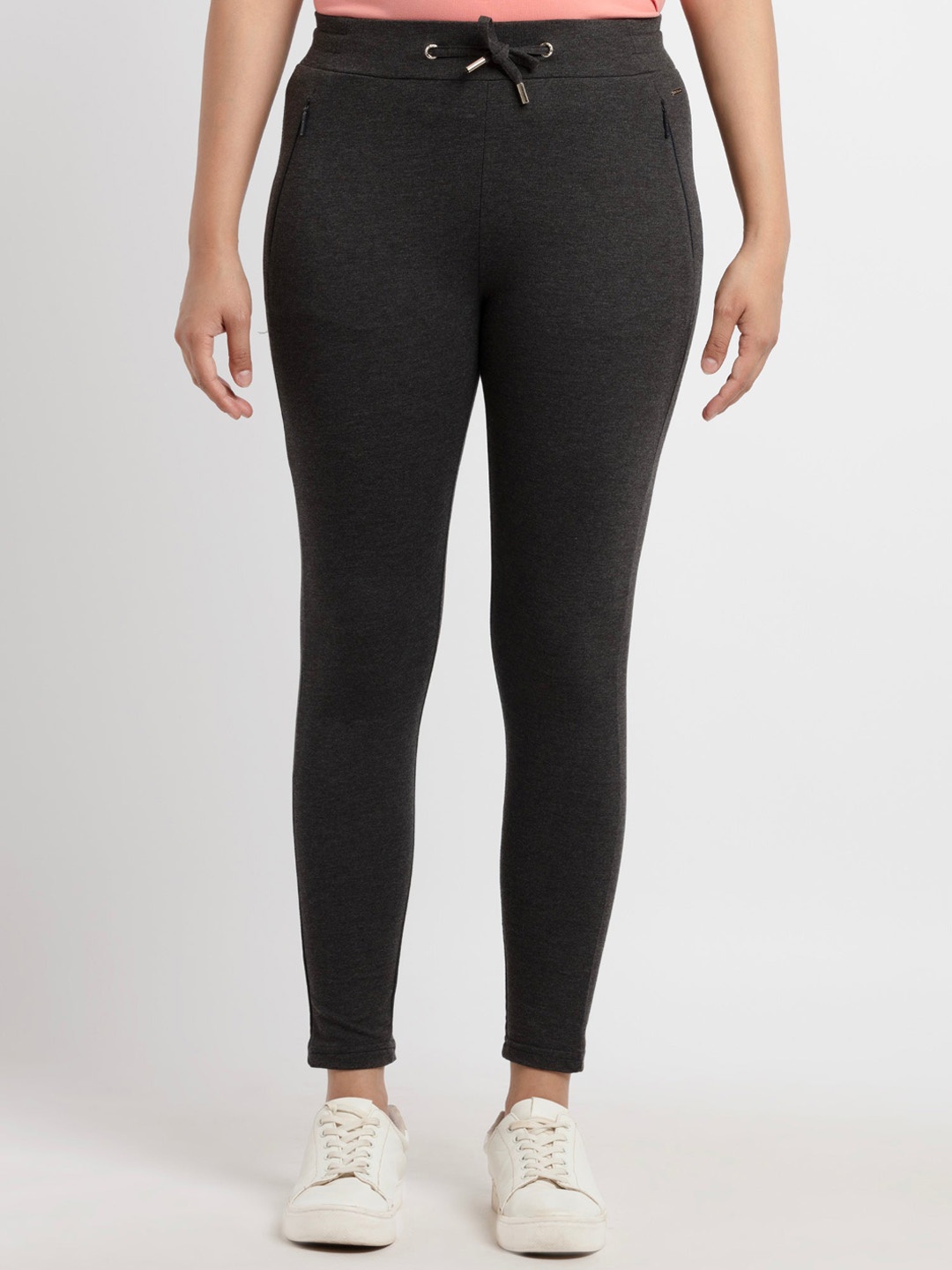 

Status Quo Women Charcoal Solid Cotton Track Pants