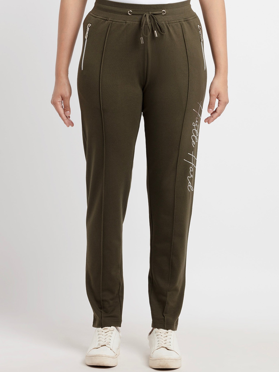 

Status Quo Women Olive Solid Track Pant