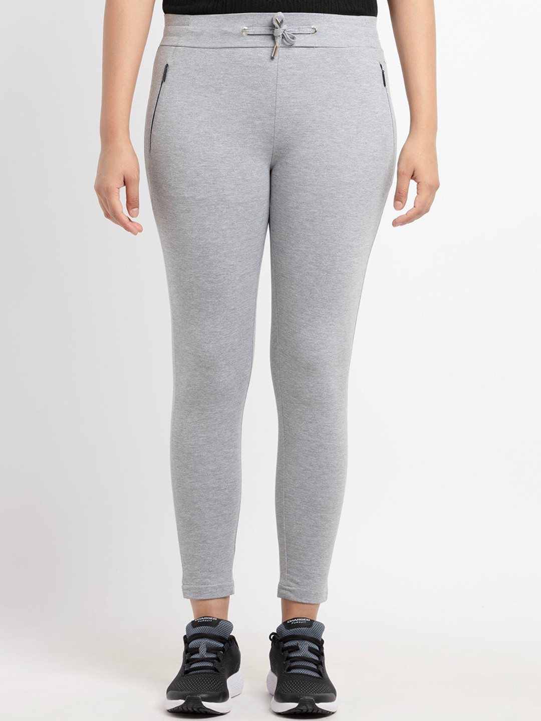 

Status Quo Women Grey Melange Solid Track Pant