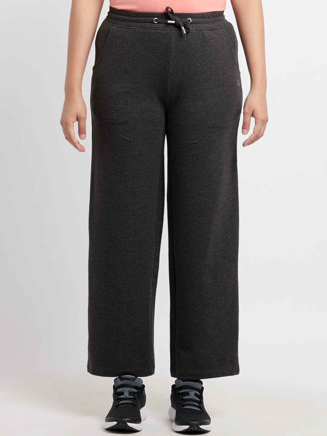 

Status Quo Women Charcoal Solid Track Pants