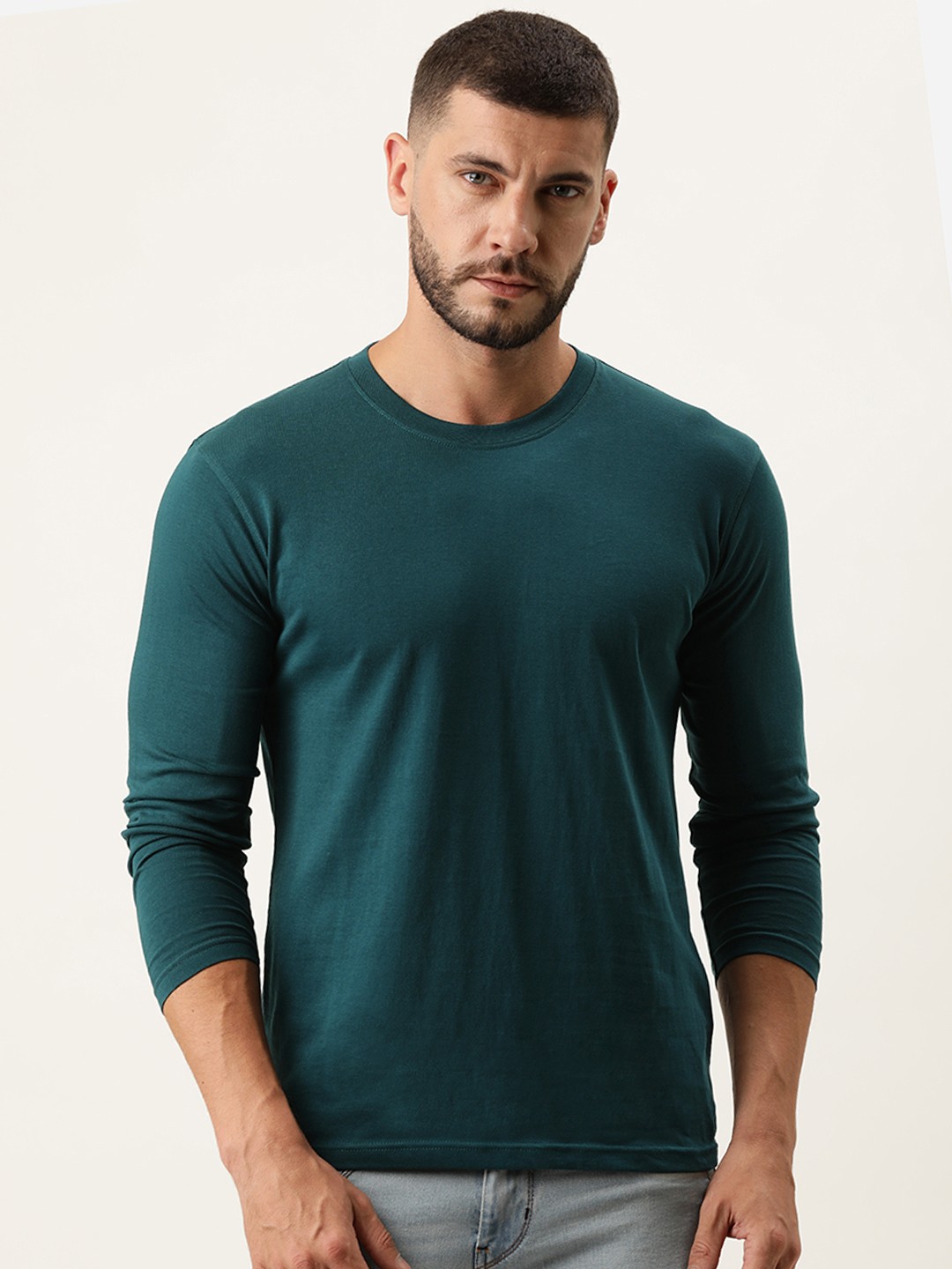

ARISE Men Teal Green Bio Finish Cotton T-shirt