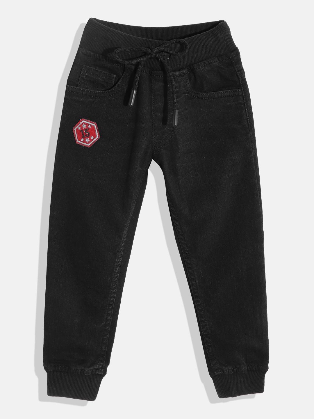 

toothless Boys Black Denim Joggers