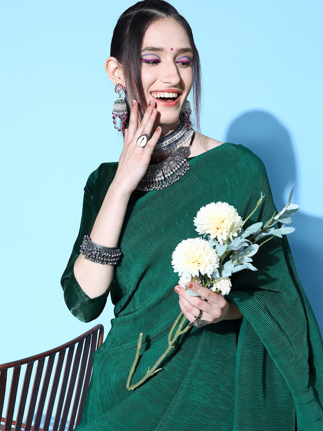 

Mitera Green Saree