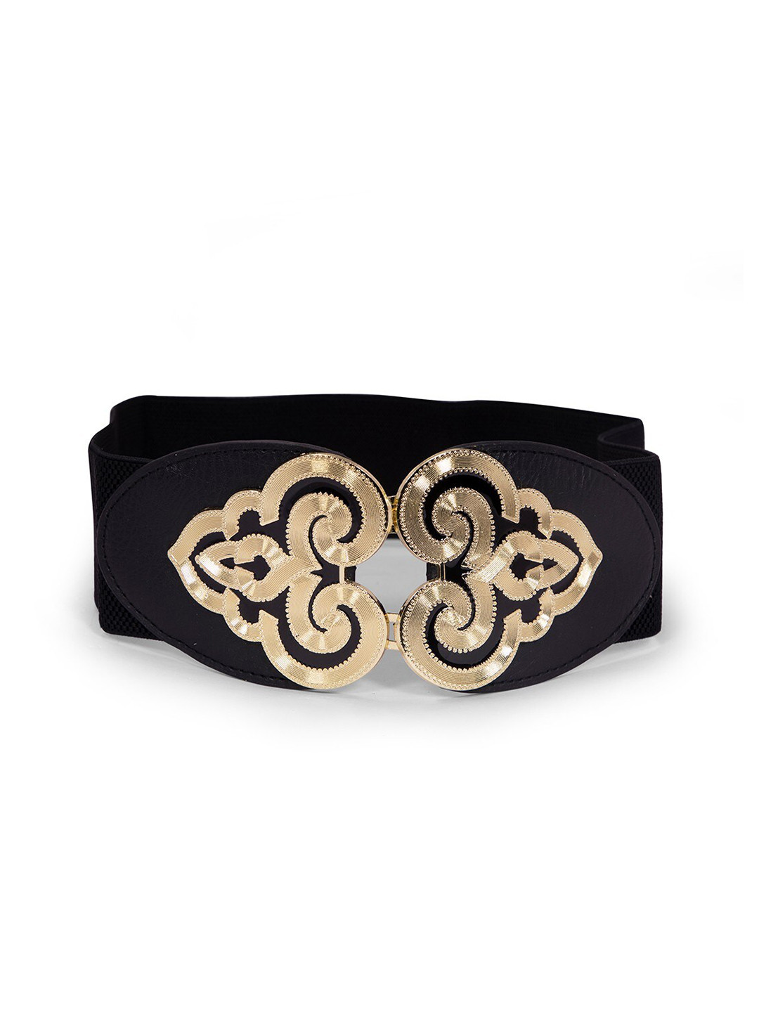 

BANGE Women Black Leather Elasticated Belt
