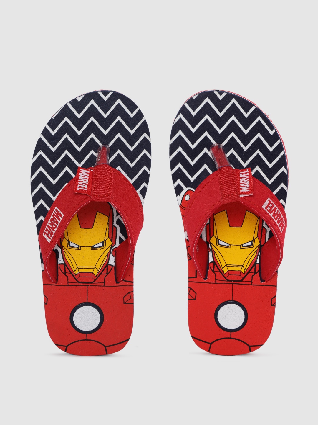 

toothless Boys Navy Blue & Red Iron Man Marvel Avengers Printed Thong Flip-Flops