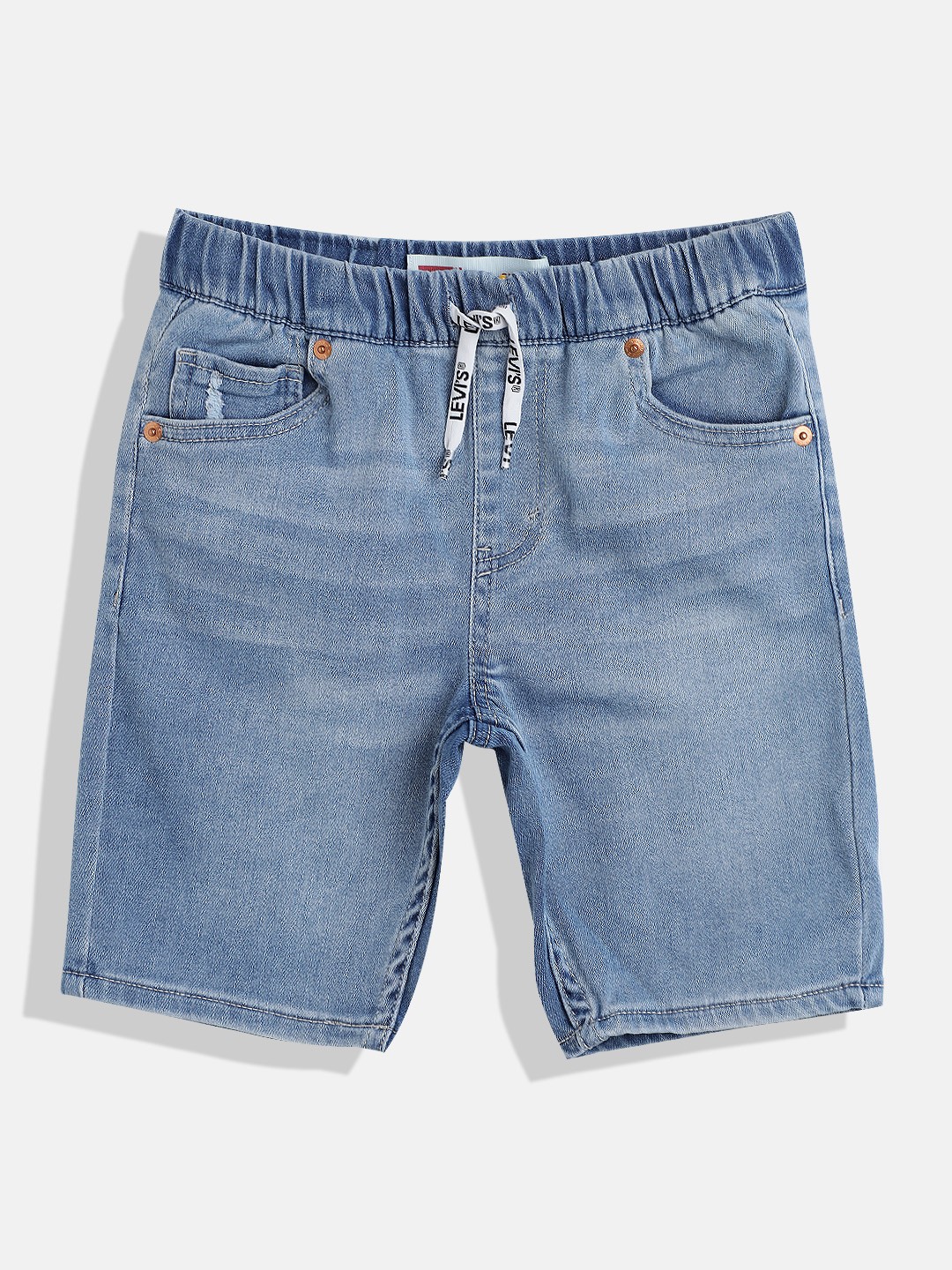 

Levis Boys Blue Skinny Fit Denim Shorts